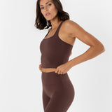Racer Top in Chocolate