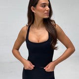 Racer Top in Black